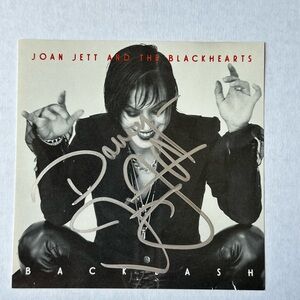 Joan Jett autographed cd sleeve